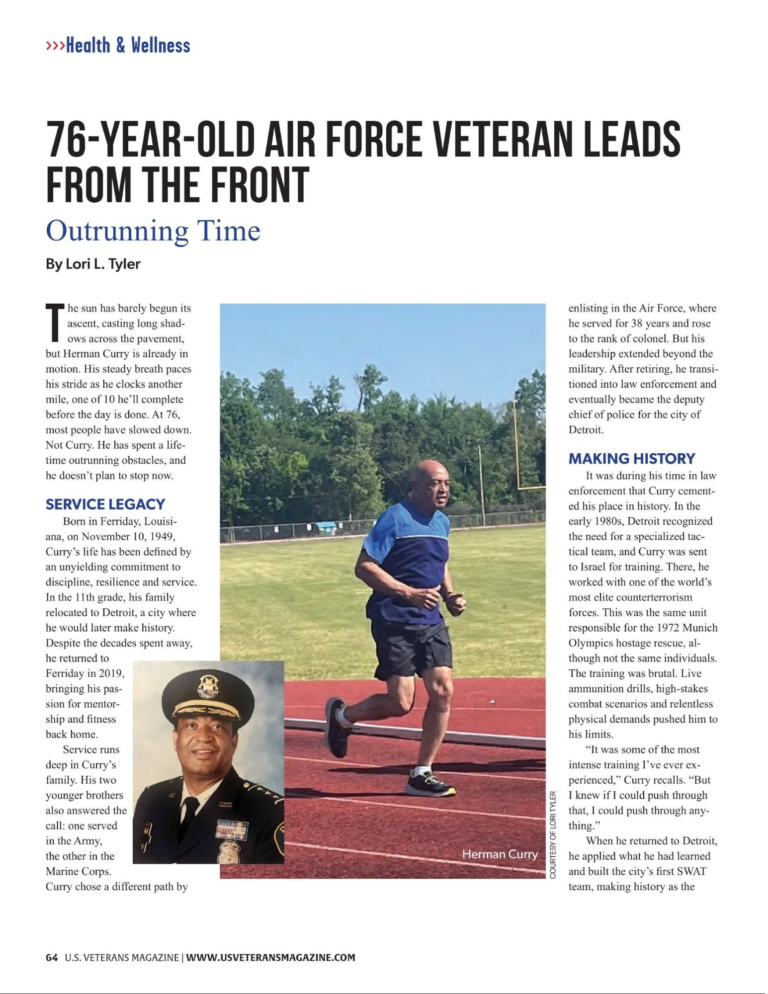 U.S. Veterans Magazine feature article written by Lori L. Tyler about Air Force veteran Herman Curry